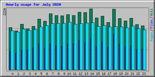 Hourly usage for July 2020