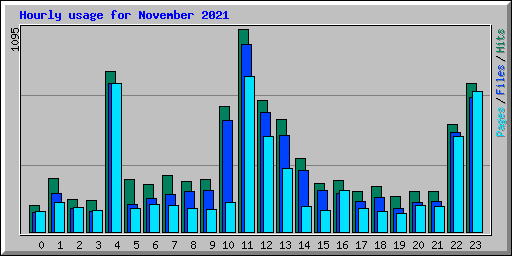 Hourly usage for November 2021
