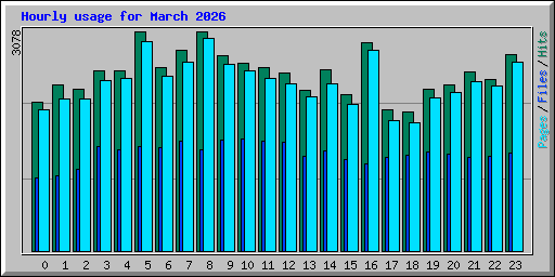 Hourly usage for March 2026