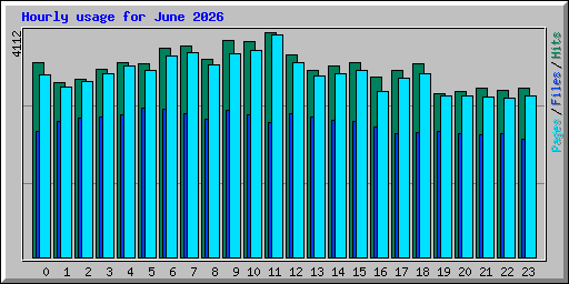 Hourly usage for June 2026